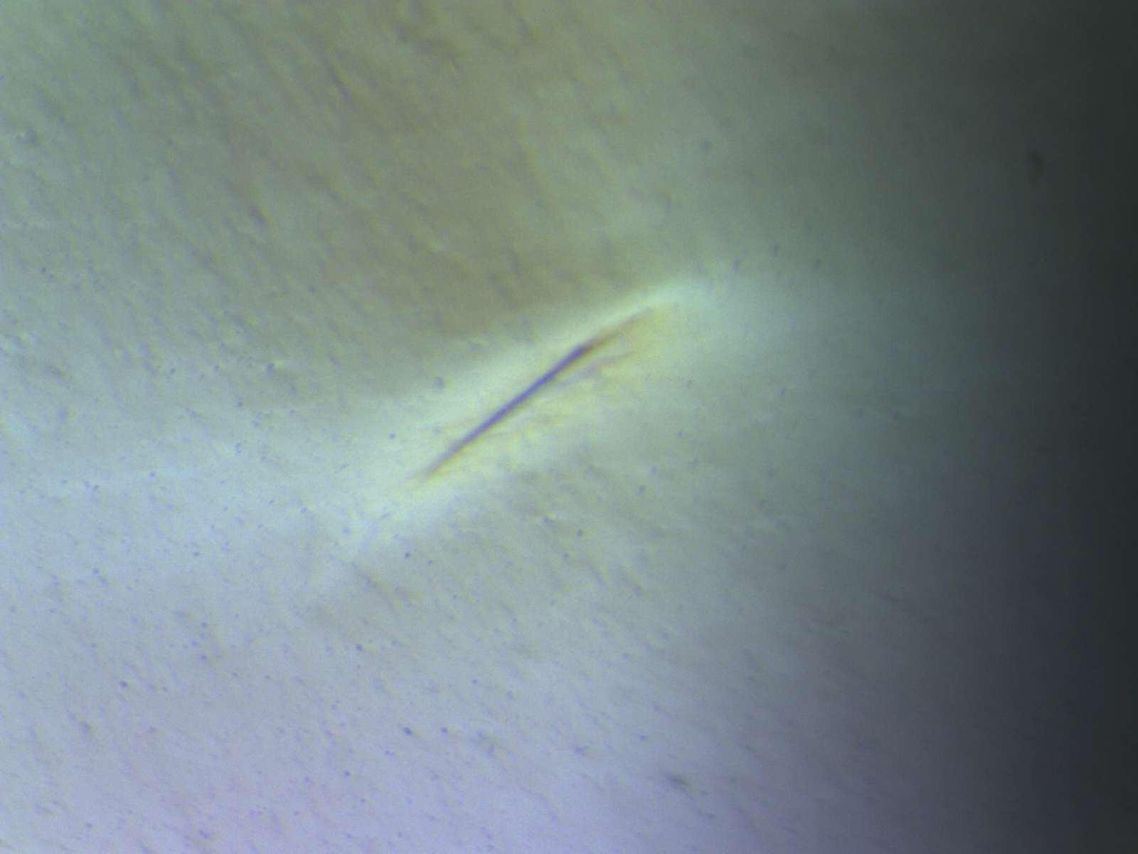 Balloon flaw with single polarizer, no analyzer